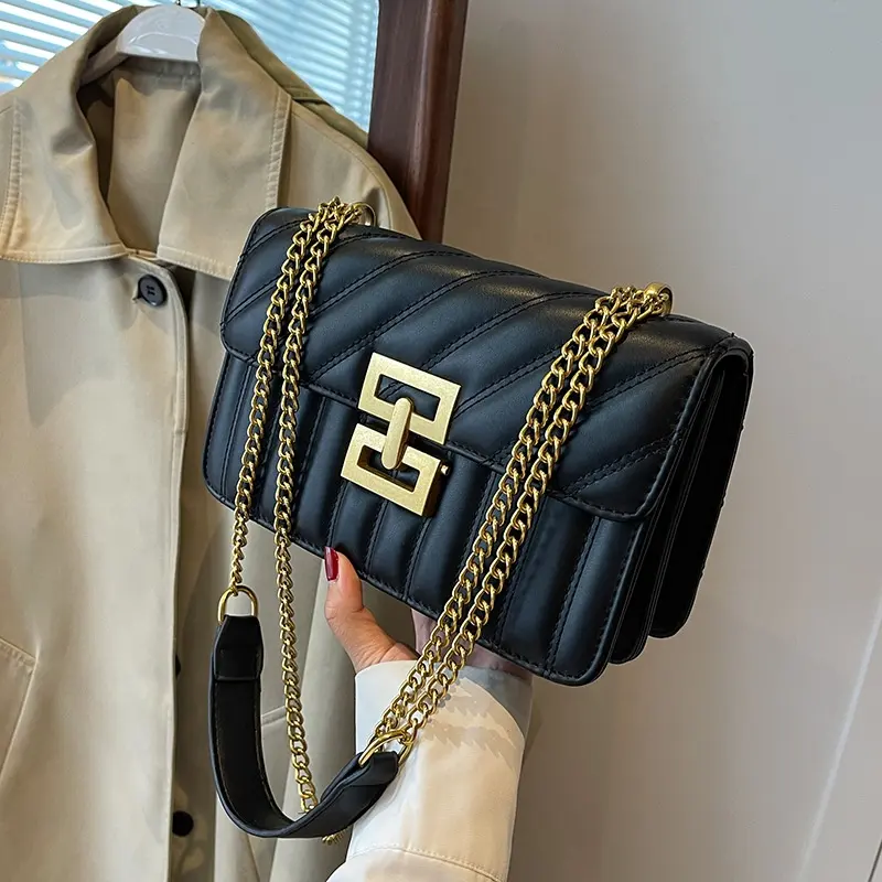 กระเป๋าหนัง PU แข็งแรงทำมือสำหรับผู้หญิงกระเป๋าพวงกุญแจขนาดเล็กกระเป๋าสะพายข้างสำหรับผู้หญิงสไตล์ใหม่2024