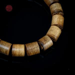 Pulsera de cuentas de bambú de agar natural Lu Thong, 10 mm, redondas, grado 1, joyería de meditación de oud - Product Image 2