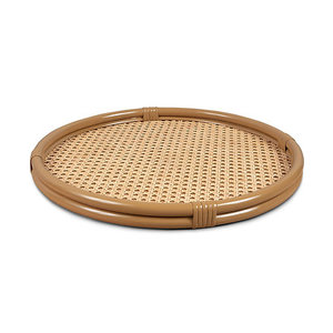 Handmade <b>Large</b> Round Rattan Serving Trays Best Seller Tableware Decoration Wickler Storage Trays From Vietnam Made Bamboo Wood - Product Image 1