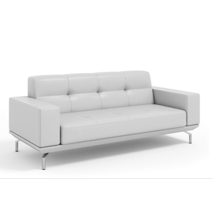 थोक ओएम समकालीन वास्तविक चमड़े के दो सीट सेशनल सोफा सफेद लिविंग रूम फर्नीचर 5 साल की वारंटी - Product Image 3