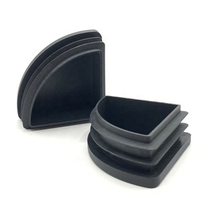 Quarter Round <b>Plastic</b> Pipe Plug 90 Degree Tube End Cap For Furniture Steel Pipe Feet, Made in China - Product Image 3