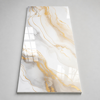 Carrelage de sol en porcelaine 750 x 1500, carreaux de porcelaine effet marbre blanc avec dorure, pour sol 60x120
