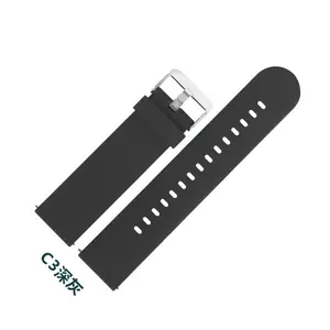 Best Quality Universal Strap 20/22mm Flat Head Silicone Strap Smart Watch Strap Instead