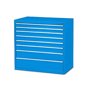 Fami Flexa Series <b>Drawer</b> Cabinet 1023x600x1000mm 8 <b>Drawers</b> Blue Ral5012 <b>Tool</b> Storage - Product Image 3