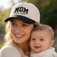Gorras Trucker Personalizadas para Mamá y Papá, Estilo 2026, Bordado 3D, Regalo para Nuevos Padres, Anuncio de Embarazo, Gorras de Béisbol de Malla para la Familia