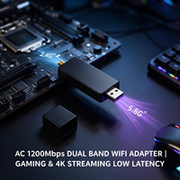Clé USB WiFi double bande 1200 Mbps Hongheng W50B personnalisée RTL8812AU, compatible Kali Linux pour PC portable – Meilleures ventes