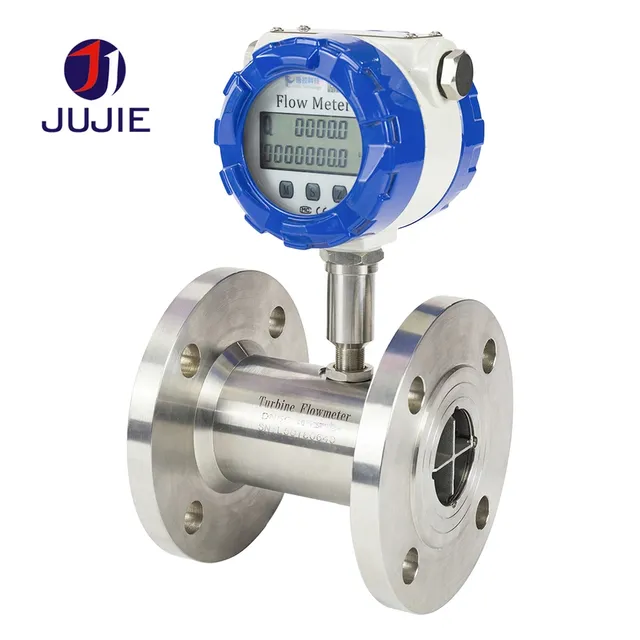 DN50/65/80/100/125 High Accuracy 0.5 Stainless Steel 304 Flange Turbine Flow Meter GTLWGY for Clean Liquid Digital