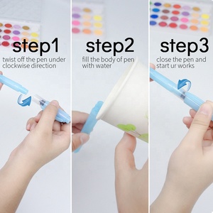 Ensemble professionnel <span class=keywords><strong>de</strong></span> 6 stylos pinceaux rechargeables pour aquarelle, <span class=keywords><strong>encre</strong></span>, dessin, peinture, calligraphie, fournitures artistiques - Product Image 3