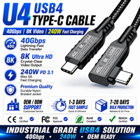 Cable USB4 Thunderbolt 4 LUNGKAY 8K 60Hz, Carga Rápida PD3.1 de 240W, Transferencia de Datos de 40Gbps para MacBook, iPad Pro, SSD Externo