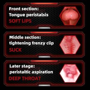 2025 Neue Ankünfte Sprachinteraktion Doppelköpfige Vibrator-Masturbationsschale für Männer – Sexuelle Produkte, Trainings-Masturbationsschale - Product Image 3