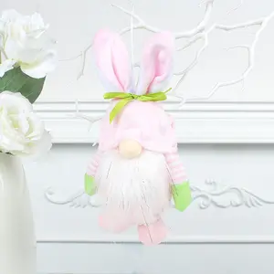 可爱妖精矮人娃娃家居装饰复活节兔子家居挂件儿童复活节玩具或2022儿童复活节礼物