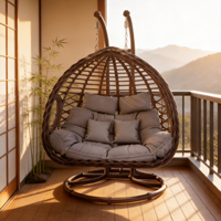 Fauteuil suspendu œuf en métal pour extérieur, personnalisé, avec coussin à séchage rapide, idéal pour patio, balcon et jardin - Vente en gros