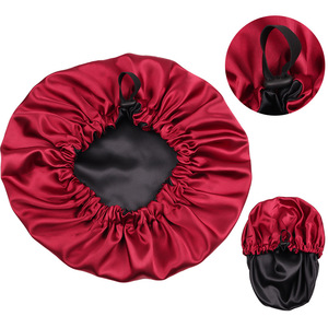 Gorro de satén sedoso de doble capa para mujeres musulmanas, elástico y ajustable, para dormir, antifrizz, protección del cabello, para maternidad y quimioterapia - Product Image 4