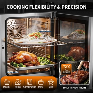 Horno de Convección Eléctrico Comercial, Horno Combinado de 10 Bandejas con Sonda para Carne, Acero Inoxidable 304, para Panadería y <span class=keywords><strong>Restaurante</strong></span>, Gran Venta - Product Image 3