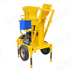 Nouvelle technologie Hr2-25 Machine mobile de fabrication de briques en terre cuite et de briques autobloquantes à moteur diesel avec pneus - Product Image 2