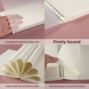 Venta al por mayor espiral encuadernado A5 cuaderno engrosado Flip Pages Mini organizador de negocios Agenda Size-A6 PP diario duro en blanco Mini - Product Image 2