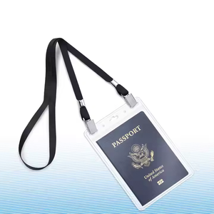 Porte-carte souple en plastique transparent en PVC fermeture éclair refermable étanche pour carte de visite de passeport de badge d'identité verticale - Product Image 4