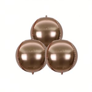 Globos Metalizados 4D Color Oro Rosa de 24 cm para Fiestas, Decoraciones para el Día de San Valentín - Product Image 4