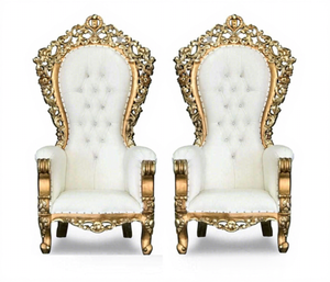 Elegante Silla Blanca para Bodas, Ideal para Damas en Sangeet, Impresionantes Sillas Tipo Trono para Escenario, Muebles de Lujo para Australia - Product Image 5