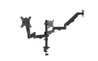 Soporte de Escritorio AUKI para Tres Monitores, de Aleación de Acero y Plástico, con Resorte de Gas, para Monitores de 32 Pulgadas +45° de Inclinación, 90° de Giro, 180° de Rotación