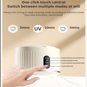 160ml Household Ultrasonic UV <b>Cleaner</b> Machine Jewelry Aligner <b>Retainer</b> Denture Ultrasonic Cleaning - Product Image 2
