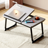 Escritorio Plegable de Madera para Computadora Portátil/Tablet, Mesa de Estudio Pequeña para Dormitorio de Estudiantes