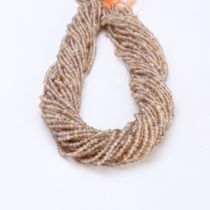 Perles de pierres précieuses naturelles brunes à taille brillant, hauteur 8 mm - Product Image 3