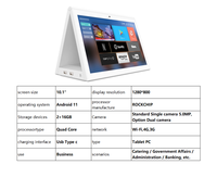 Tablette Android publicitaire LCD double face 10,1 pouces RK3288 RK3568 avec écran tactile capacitif pour comptoir de caisse et affichage de menu numérique bancaire
