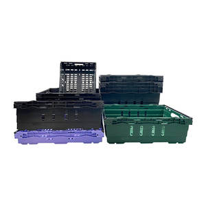 ตะกร้าพลาสติกพับได้สำหรับจัดแสดงและขนส่ง <span class=keywords><strong>XM2</strong></span>ซูเปอร์มาร์เก็ต # Size 595*385*105mm - Product Image 4