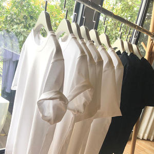 <span class=keywords><strong>T</strong></span>-<span class=keywords><strong>shirt</strong></span> Unisex <span class=keywords><strong>Basic</strong></span> in cotone 100% cotone tinta unita bianco nero di alta qualità - Product Image 2