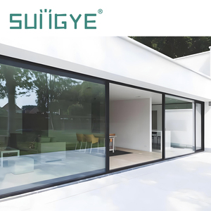 Sungye as2047 tùy chỉnh biệt thự nhà dự án cửa trượt bão bằng chứng đen khung nhôm cửa trượt cửa ra vào phía trước cửa kính - Product Image 1