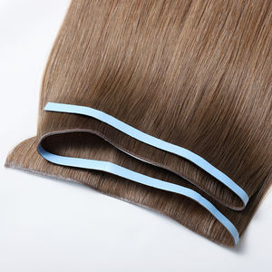 Pita perekat injeksi tak terlihat panjang ekstensi rambut jenius ekstensi rambut keriting kulit PU untuk rambut manusia - Product Image 6