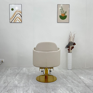 Factory-Supplied Barbershop Salon Styling <b>Chair</b> Gold Metal Gray Salon <b>Chair</b> Furniture Hydraulic <b>Reclining</b> Hairdressing <b>Chair</b> SPA - Product Image 4