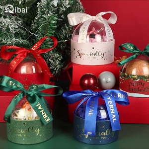 Qibai giáng sinh ôm xô bán cầu hộp bánh tròn Ngày Valentine hoa sô cô la Táo Hộp quà năm mới - Product Image 2