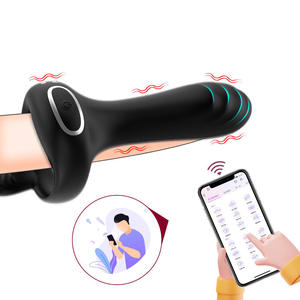 Applicatie Controle Trillingen Penis Ring Sperma Vergrendeling Schaap Oog Volwassen Seksspeeltje Mannelijke Besnijdenis Blocker - Product Image 5