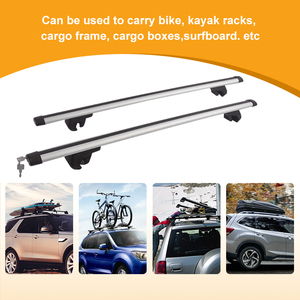 Barre transversale <span class=keywords><strong>de</strong></span> <span class=keywords><strong>toit</strong></span> <span class=keywords><strong>de</strong></span> voiture en alliage d'aluminium compatible 4x4 Capacité <span class=keywords><strong>de</strong></span> 60kg Adaptation universelle - Product Image 2