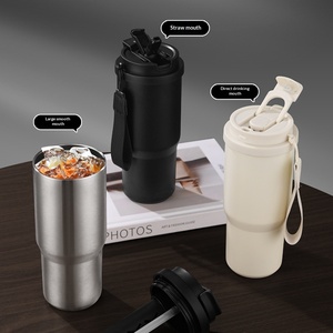 Tasses à café isothermes intelligentes 25oz avec couvercles à double ouverture LED, gobelets métalliques personnalisés de 25oz, sans fuite - Product Image 2
