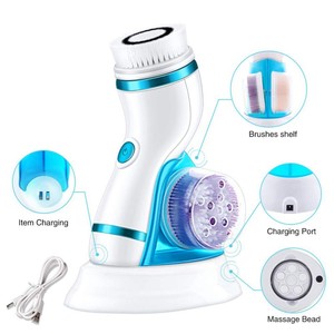 2025 productos más vendidos 4 en 1 exfoliante Facial limpiador Facial eléctrico ABS Scrub limpiador <span class=keywords><strong>de</strong></span> poros Spin Sonic limpieza Facial - Product Image 6