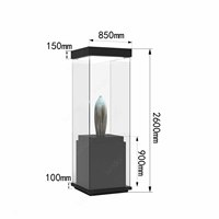 Sundo galerie d'art vitrine en verre trempé design personnalisé luxe antique organisateur lumière led vitrine pour meseum oeuvres show
