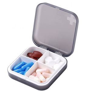 Pastillero de 4 Compartimentos en Oferta, Dispensador de Pastillas, Organizador de Píldoras, Envío Directo, Pastillero de Plástico para Cápsulas - Product Image 4