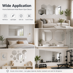 Produttore di Specchi Acrilici Personalizzati OEM, Fogli PMMA Autoadesivi, Adesivi <span class=keywords><strong>Murali</strong></span> Morbidi per Decorazione - Product Image 6