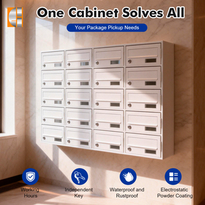 Boîtes aux lettres commerciales multi-groupes en acier OEM et ODM Boîte aux lettres en métal pour journaux étanche pour post application Bureau - Product Image 2