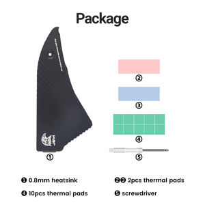 JEYI PS5 <span class=keywords><strong>M</strong></span>.<span class=keywords><strong>2</strong></span> SSD Kühlkörper PCIe 4.0 Aluminium-Kühler RGB Wärmeleitpads für NVMe SSD (11,25mm Slim Design) Lagernd 1 Jahr Garantie - Product Image 2