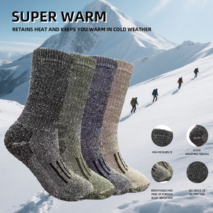 Chất Lượng Cao Tùy Chỉnh Mùa Đông Merino Ấm Len Vớ Non-Slip Thoáng Khí Dệt Kim Crew Chiều Dài Dot Mô Hình Merino Len Ấm Áp - Product Image 3