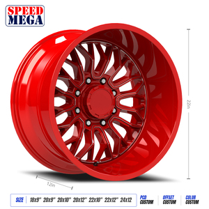 SPEED MEGA Forged Truck Custom 20x10 Gloss Black Machine Face Aluminum <b>Wheel</b> One Piece Cast Multi <b>Spoke</b> Passenger Car Rims - Product Image 3