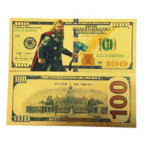 Коллекционные банкноты из 13 видов популярных анимационных фильмов Marvel, с золотым тиснением, из ПЭТ-материала, в конвертах - Product Image 6