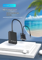 Adaptador VGA a HDMI con Audio para Conectar Computadora de Escritorio/Portátil a Monitor; Cable Convertidor de Alta Definición