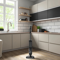 Aspirateur sans fil domestique rechargeable de longue durée autonettoyant à aspiration puissante de 30 minutes