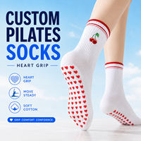 Chaussettes antidérapantes pour le fitness en salle, le yoga, le pilates, chaussettes de yoga antidérapantes pour femmes, chaussettes de pilates en tricot avec grip antidérapant