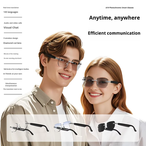 Nuevas Gafas Inteligentes Casuales con IA, Traductor, Lentes Fotocromáticas Anti Luz Azul, Gafas de Sol con Traducción <span class=keywords><strong>Chat</strong></span> GPT, Gafas Inteligentes con Audio - Product Image 1